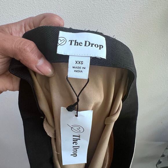 NWT The Drop Women's Maya Silky Midi Slip Skirt in champagne/gold XXS - Picture 5 of 6